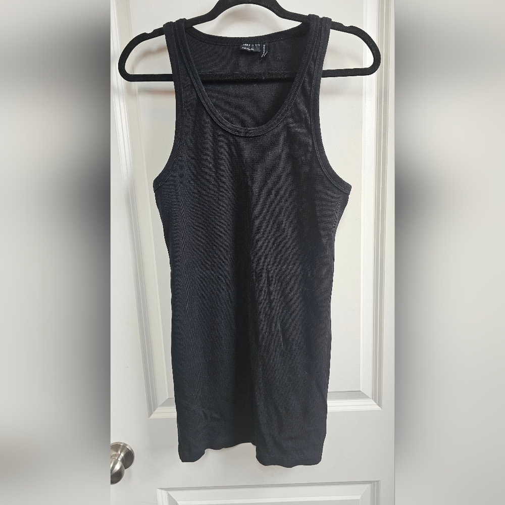 ASOS Design Black Ribbed Top
